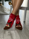 Calzini rossi con renna di Natale