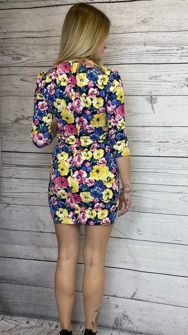 Abito corto con zip e fantasia floreale - Follie by Alice