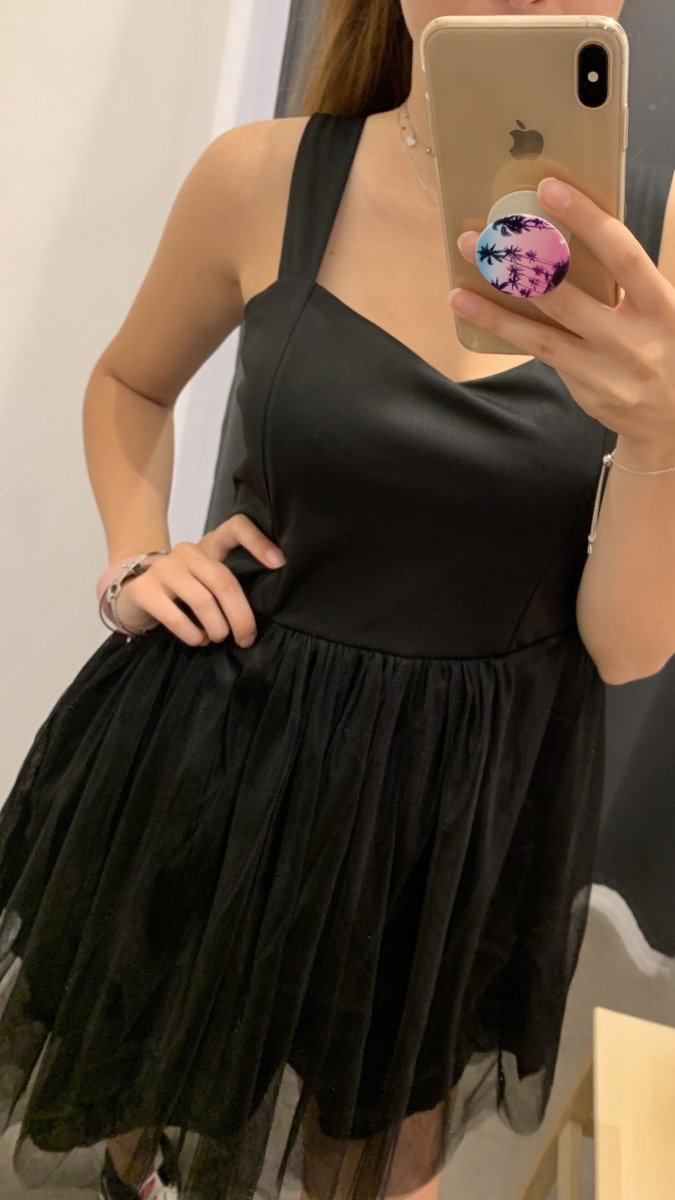 Vestitino nero con gonna in tulle - Follie by Alice