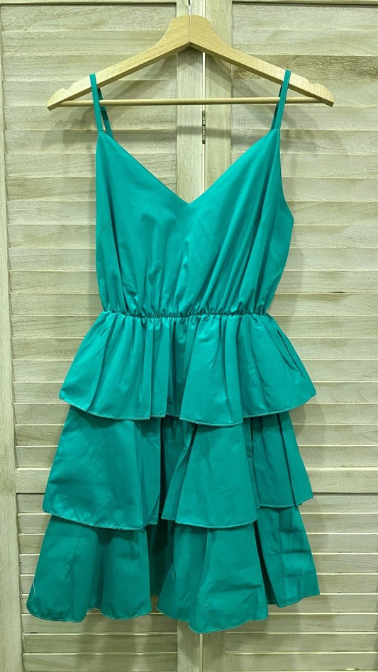 Abito verde acqua a balze - Follie by Alice