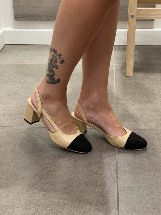 Ballerine nere discount con tacco