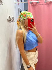 Bandana verde a fiori - Follie by Alice