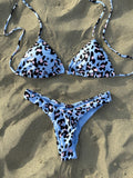 Bikini Slip azzurro maculato - Follie by Alice