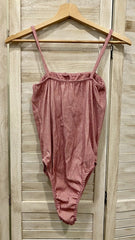 Body costume rosa effetto glitterato - Follie by Alice
