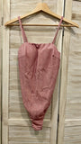 Body costume rosa effetto glitterato - Follie by Alice