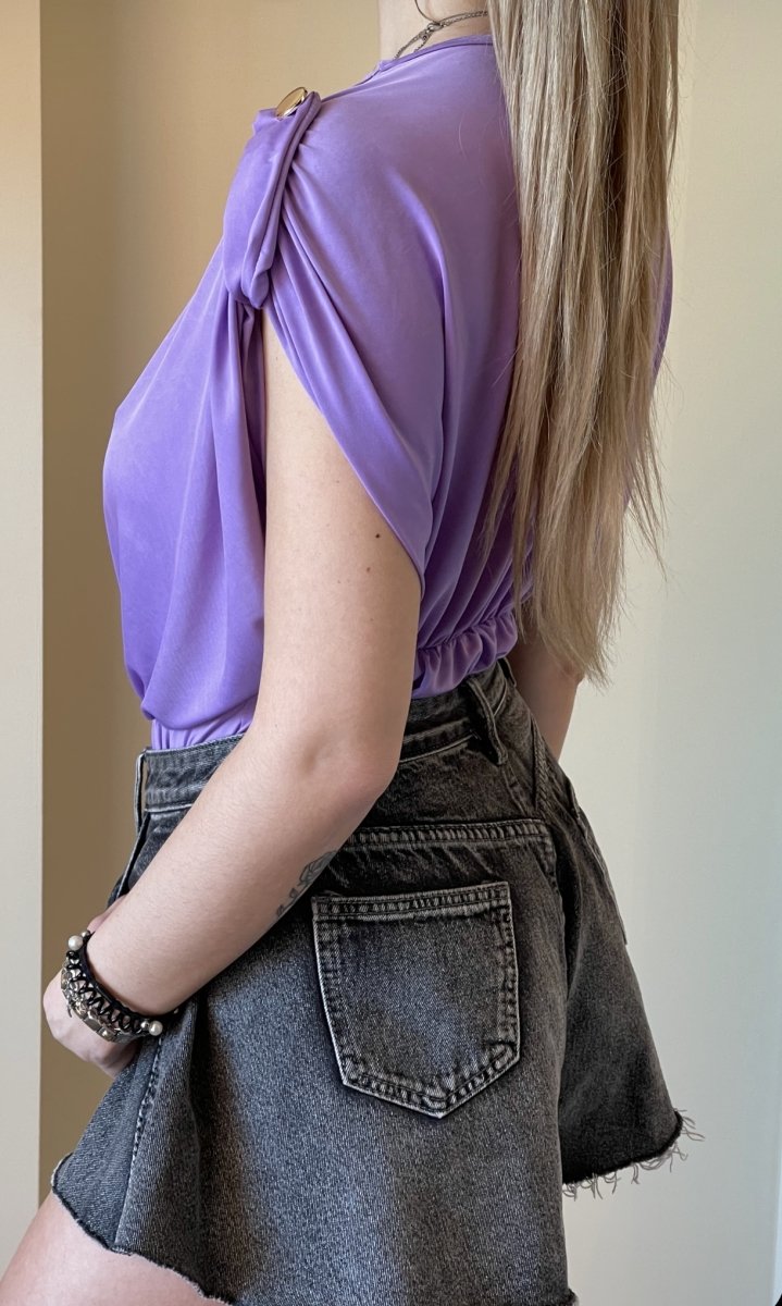 Body lilla con catenina - Follie by Alice Immagine secondaria del prodotto