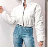 Bomber bianco in similpelle - Follie by Alice