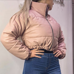 Bomber rosa in similpelle - Follie by Alice
