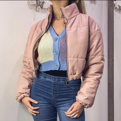Bomber rosa in similpelle - Follie by Alice