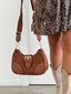 Borsa a tracolla marrone con maxi fibbia - Follie by Alice