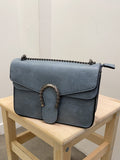 Borsa azzurra con dettaglio argento a ferro di cavallo - Follie by Alice