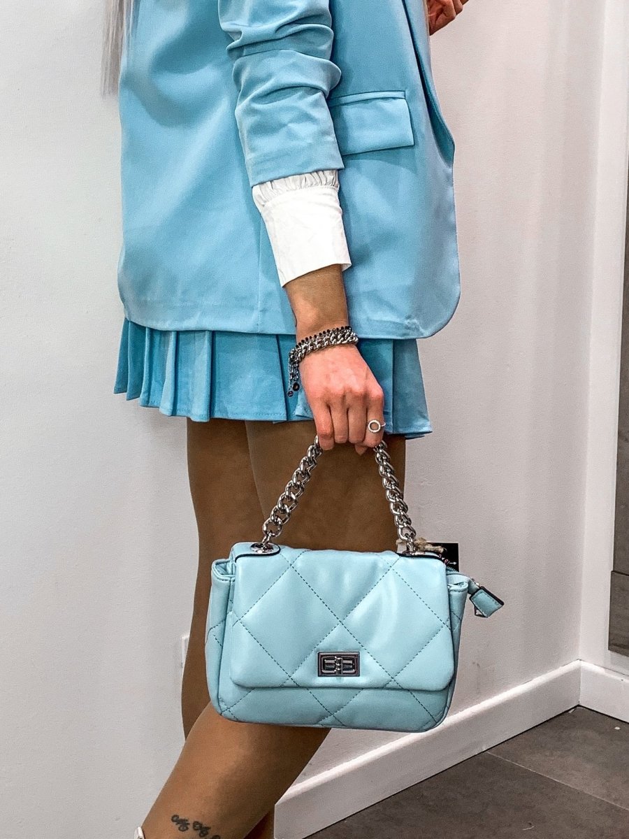 Borsa azzurra morbida a tracolla - Follie by Alice