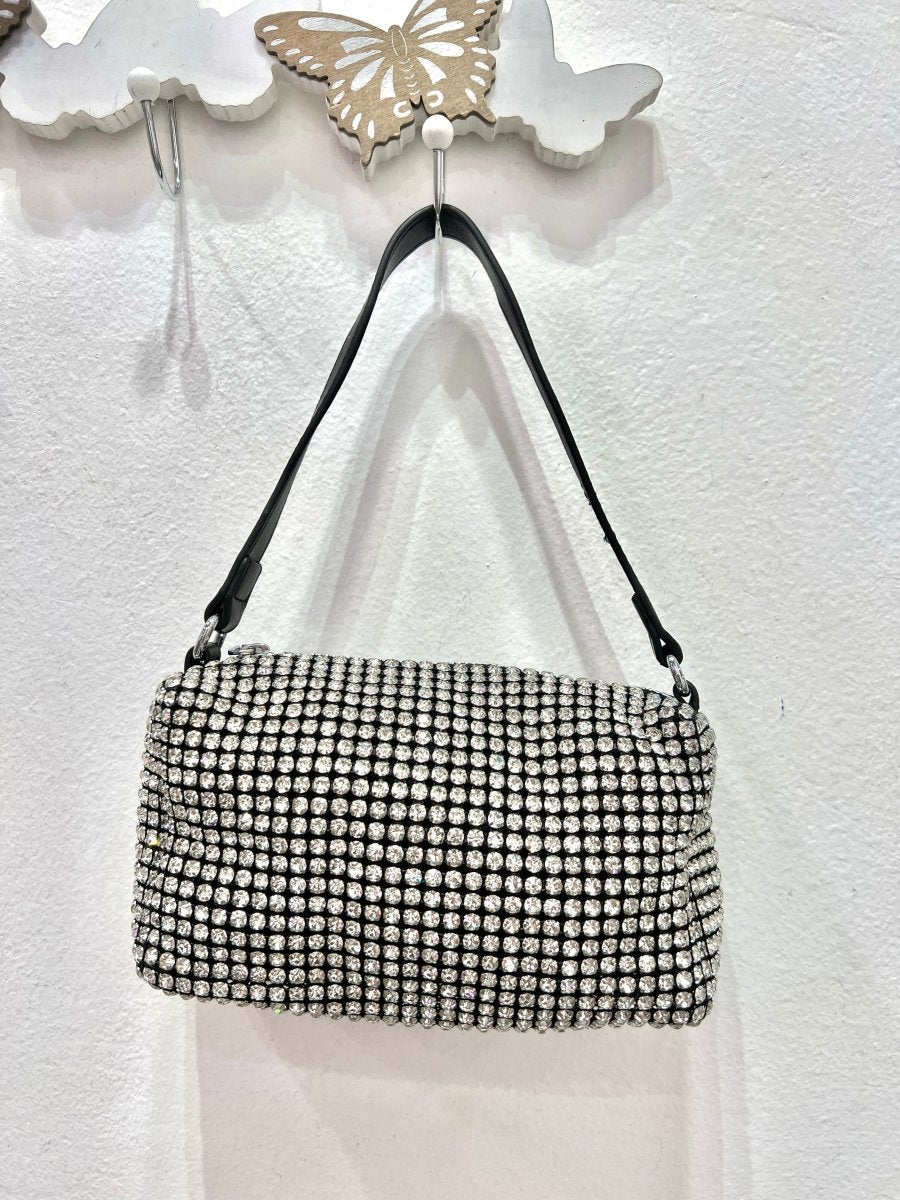 Borsa gioiello con perline e strass