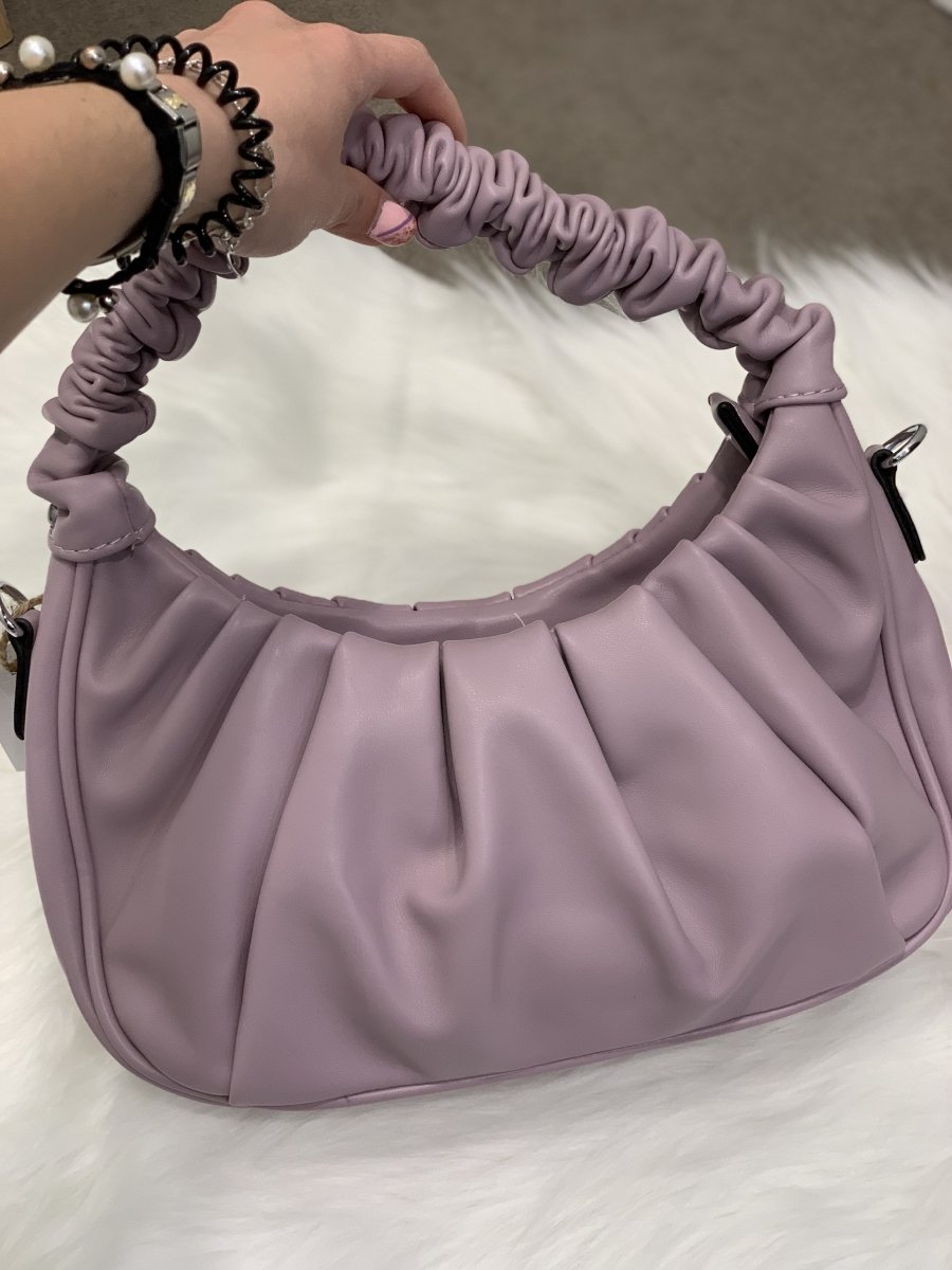 Borsa lilla con manico arricciato - Follie by Alice