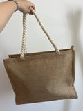 Borsa mare beige in juta - Follie by Alice