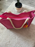 Borsa mare fucsia in juta - Follie by Alice