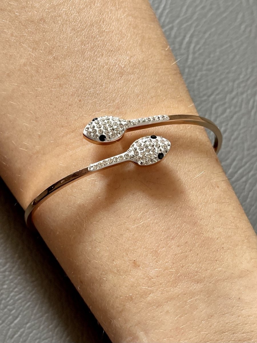 Braccialetto serpenti con strass
