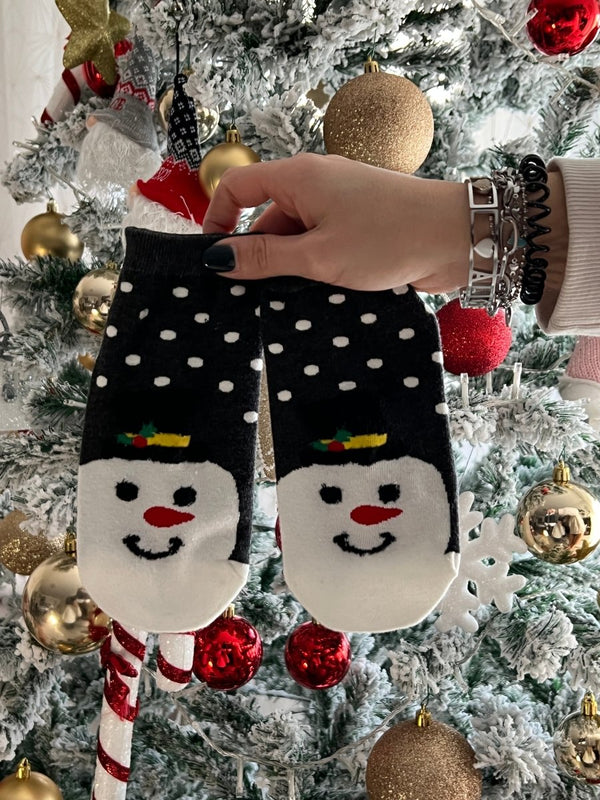 Calzini grigi con pupazzo di neve - Follie by Alice