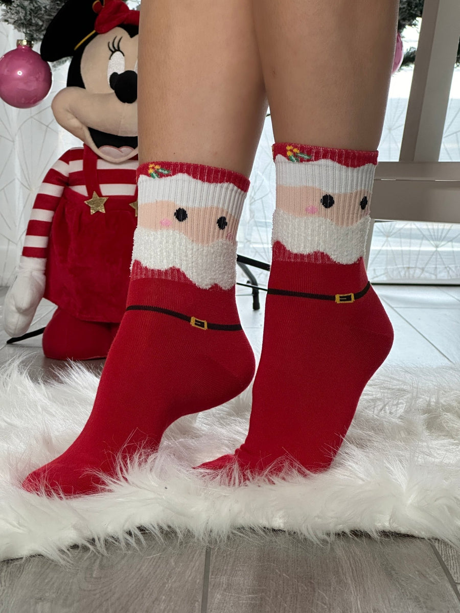 Calzini natalizi rossi con Babbo Natale – alternate