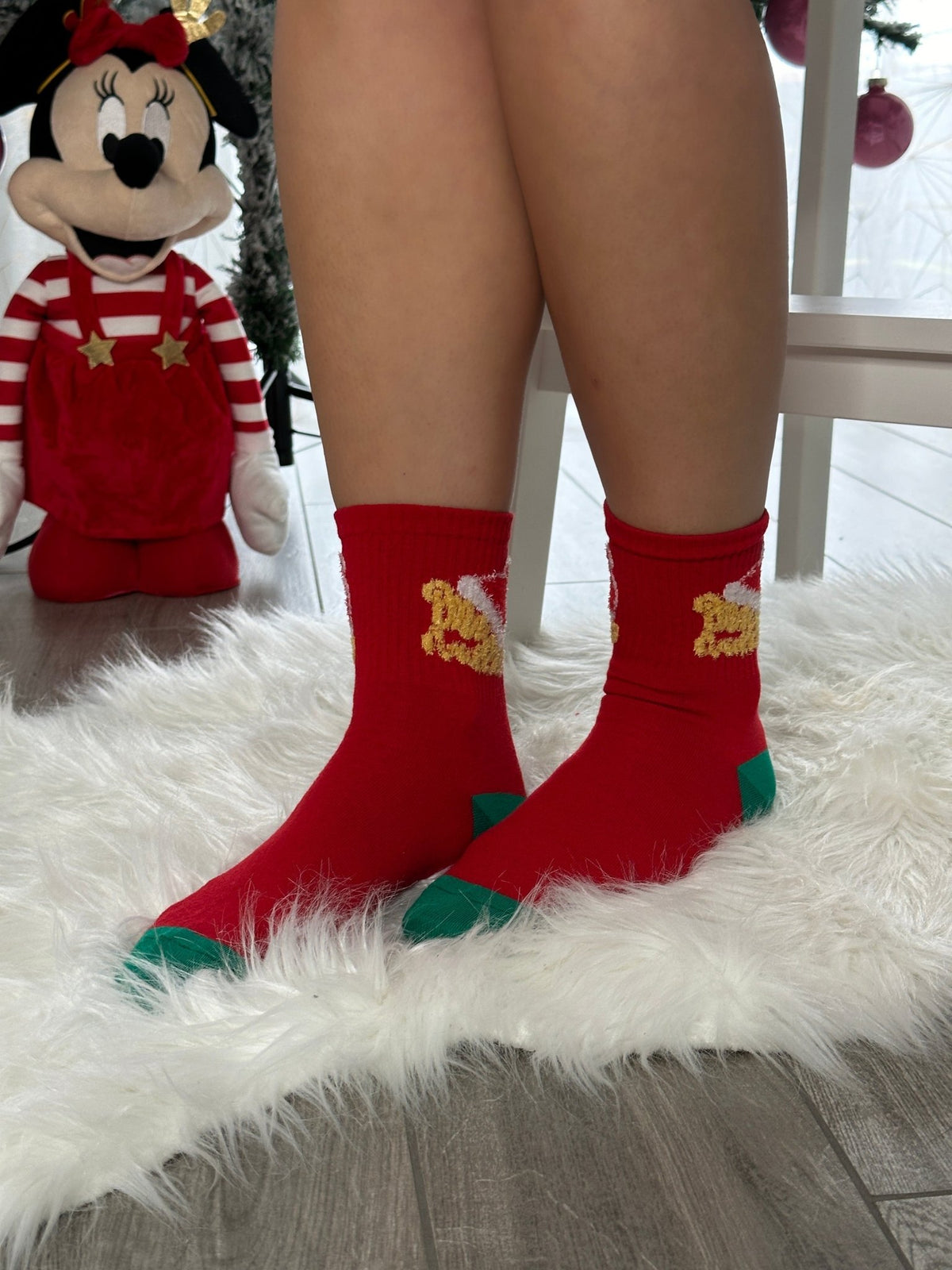 Calzini natalizi rossi con cappello di Babbo Natale - Follie by Alice