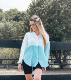 Camicia bicolor bianca e azzurra - Follie by Alice