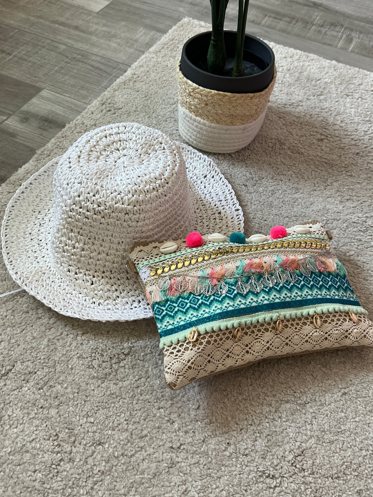 Cappello di paglia bianco - Follie by Alice