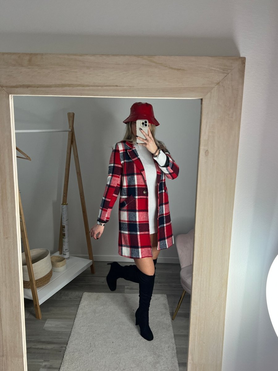 Cappello rosso effetto pelle - Follie by Alice