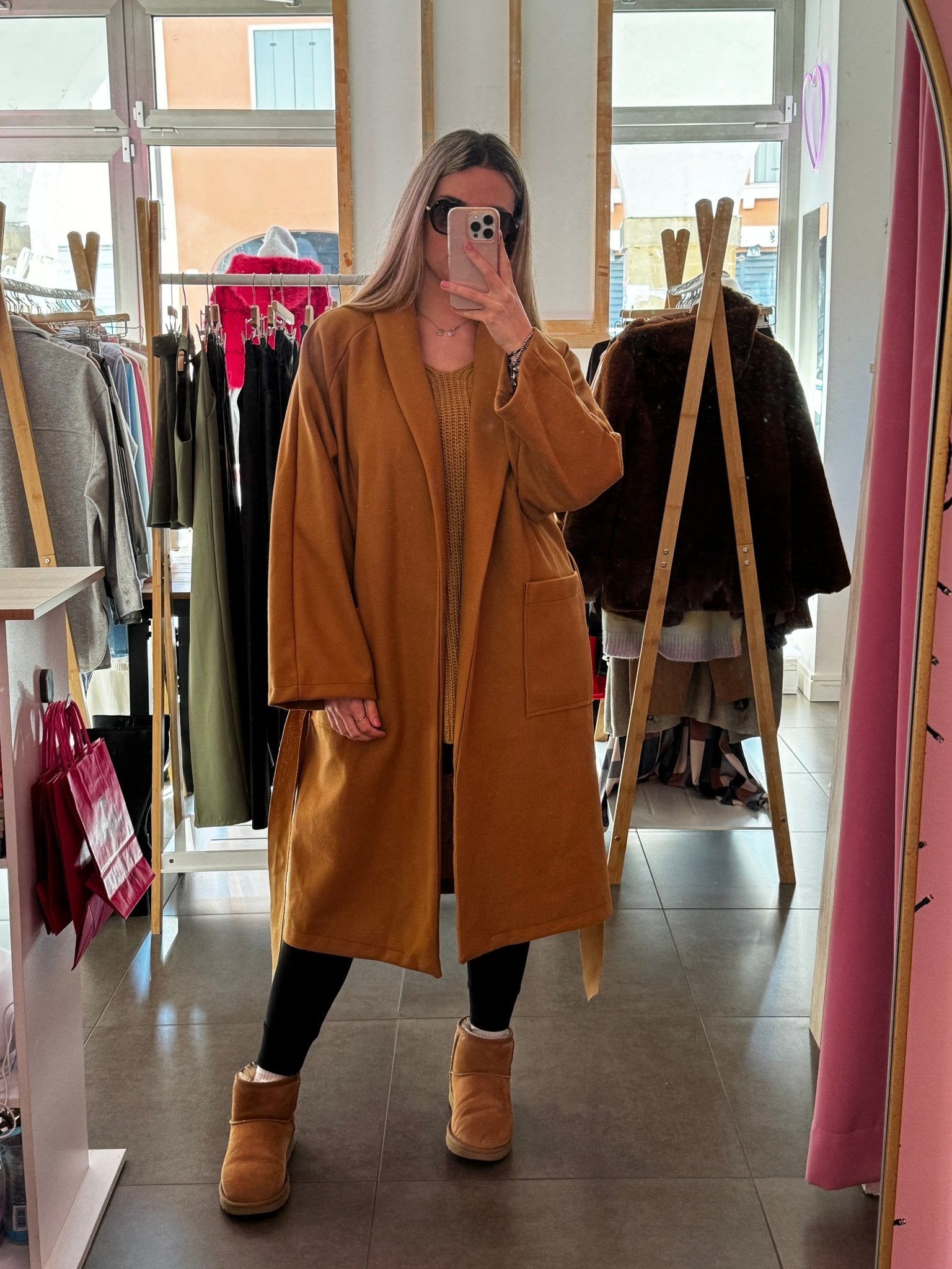 Cappotto lungo color cammello - Follie by Alice Immagine secondaria del prodotto
