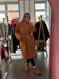 Cappotto lungo color cammello