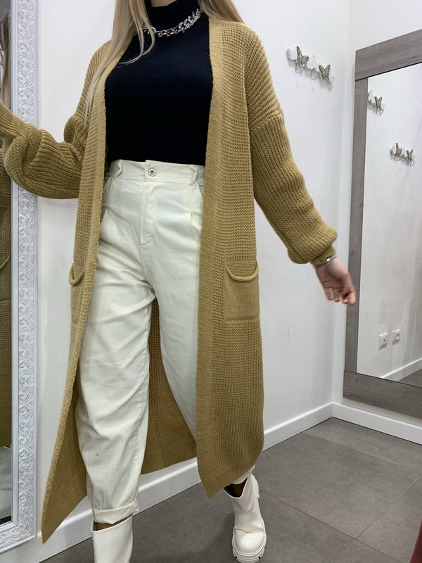 Cardigan lungo marrone - Follie by Alice