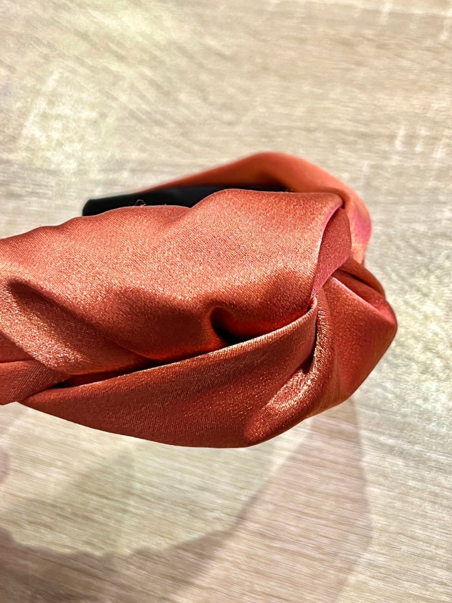 Cerchietto corallo in raso - Follie by Alice