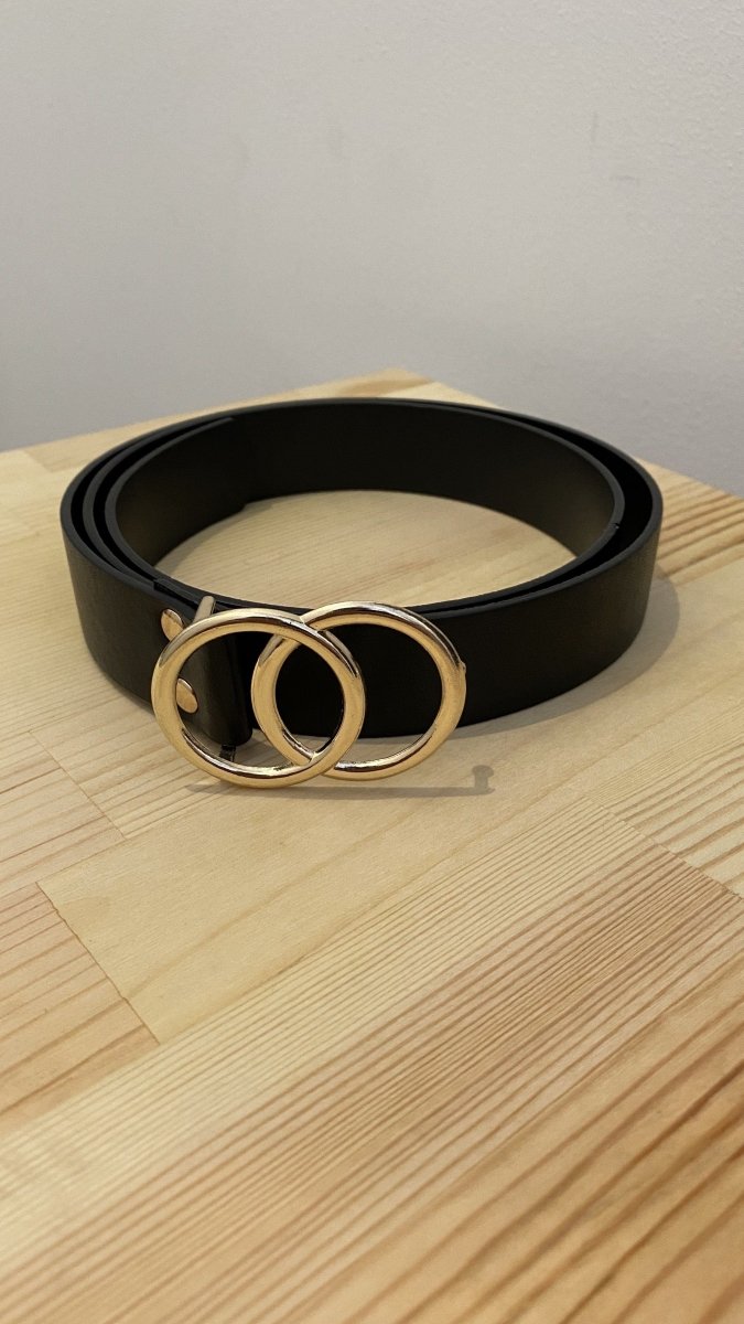 Cintura nera con dettagli oro - Follie by Alice