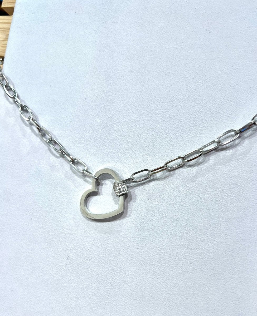 Collana a catena con cuore e strass - Follie by Alice
