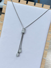 Collana argento con pendenti di strass