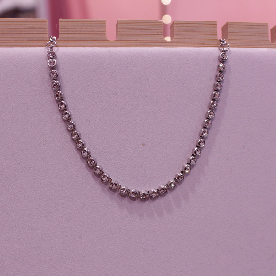 Collana argento con strass – alternate