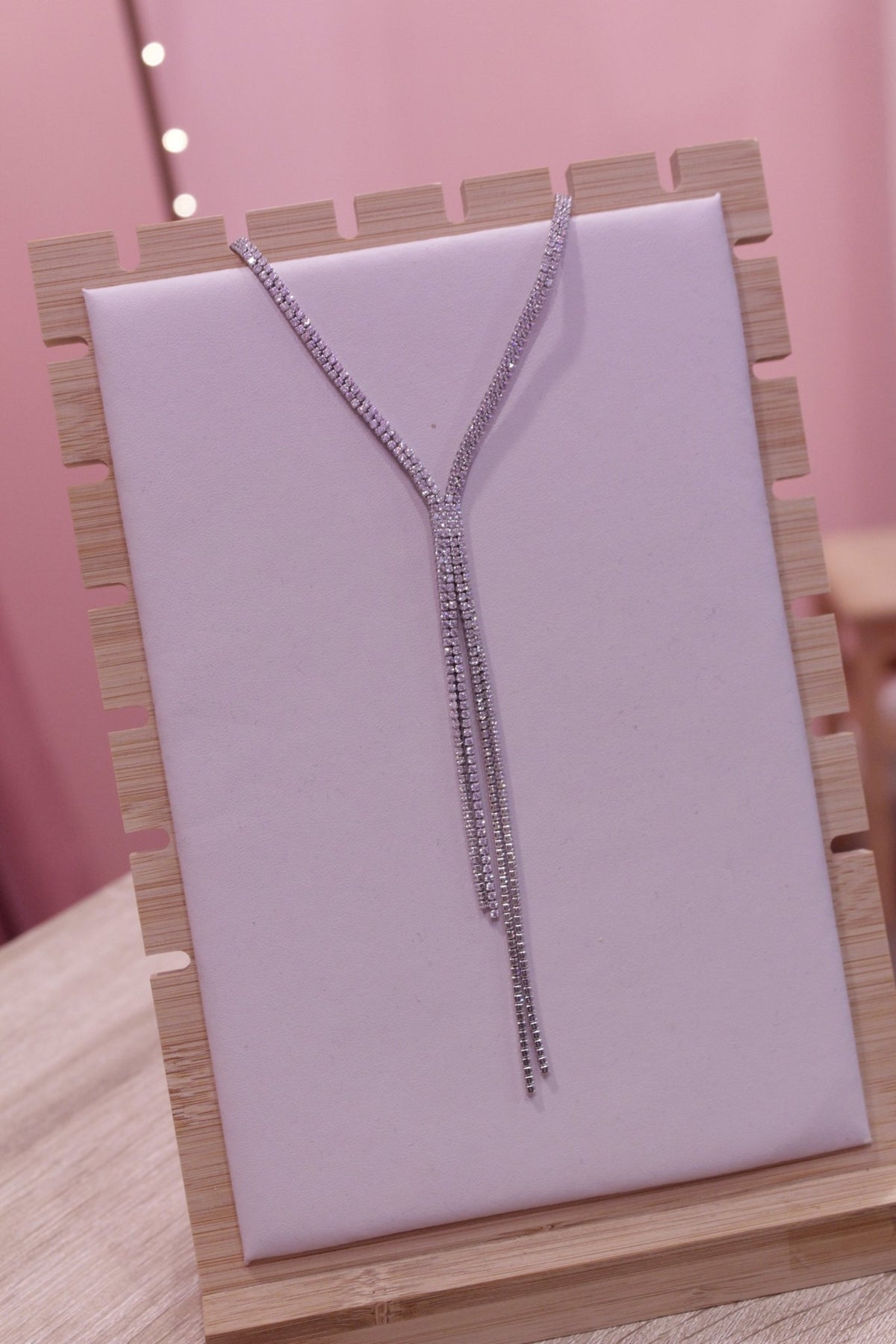 Collana argento con strass pendenti - Follie by Alice