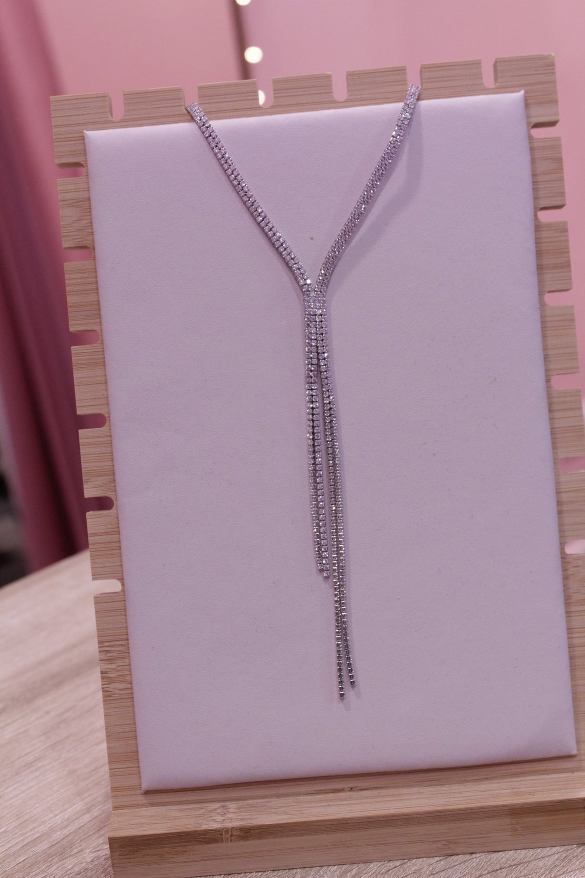 Collana argento con strass pendenti - Follie by Alice