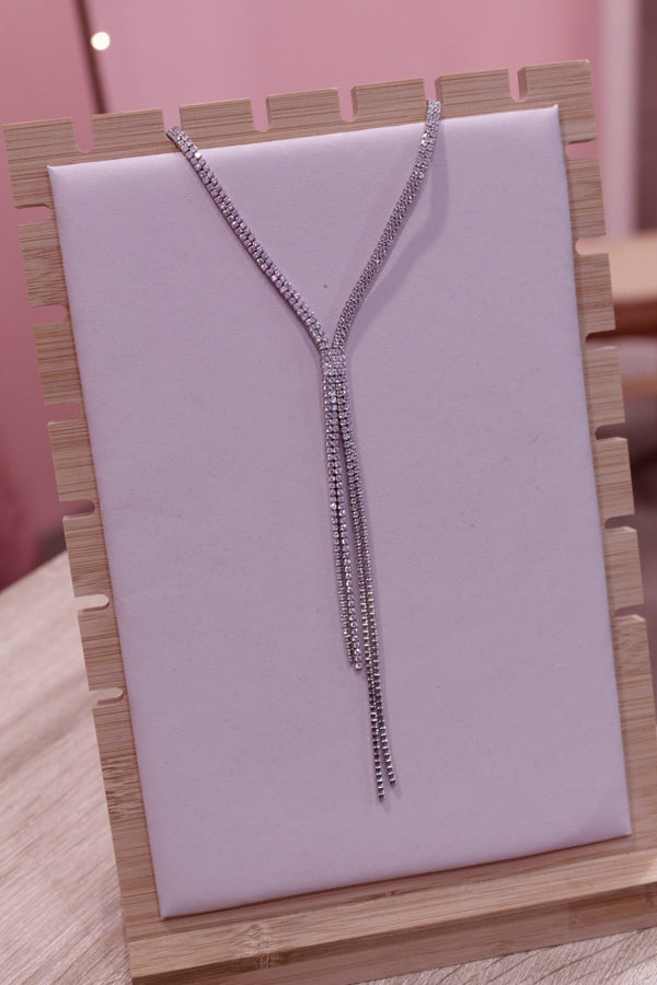 Collana argento con strass pendenti - Follie by Alice