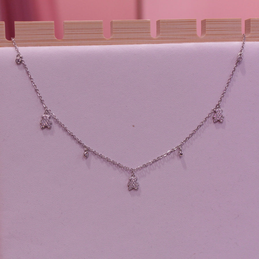 Collana argento orsetti con strass – alternate