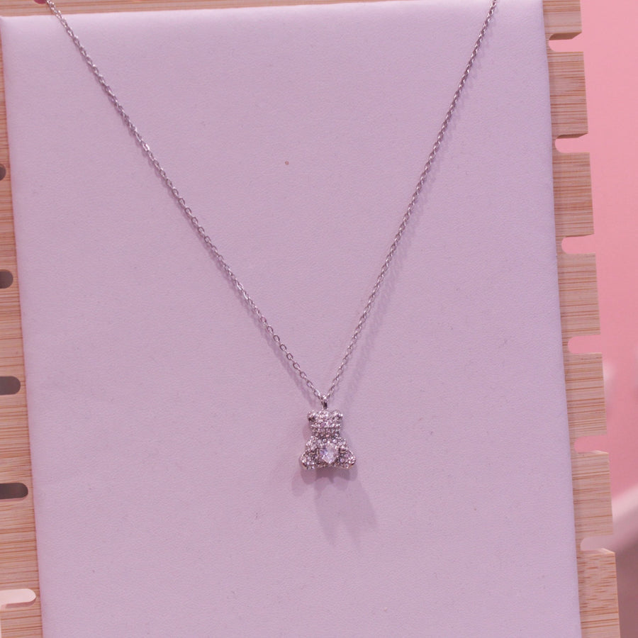 Collana argento orsetto con strass – alternate