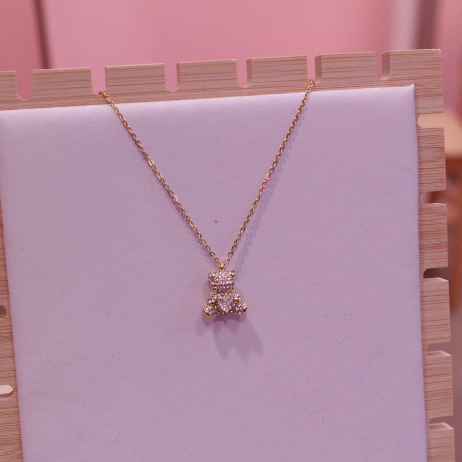 Collana oro orsetto con strass – alternate