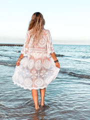Copricostume bianco con ricami - Follie by Alice