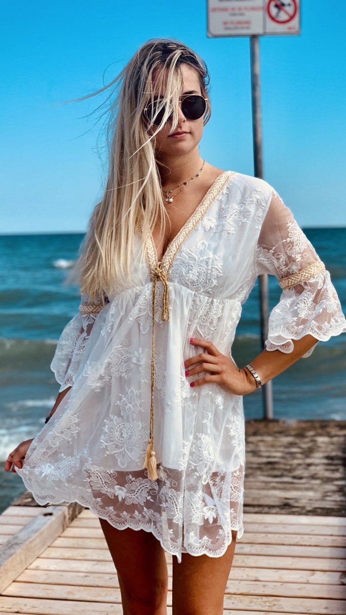 Copricostume con dettagli oro e ricami - Follie by Alice