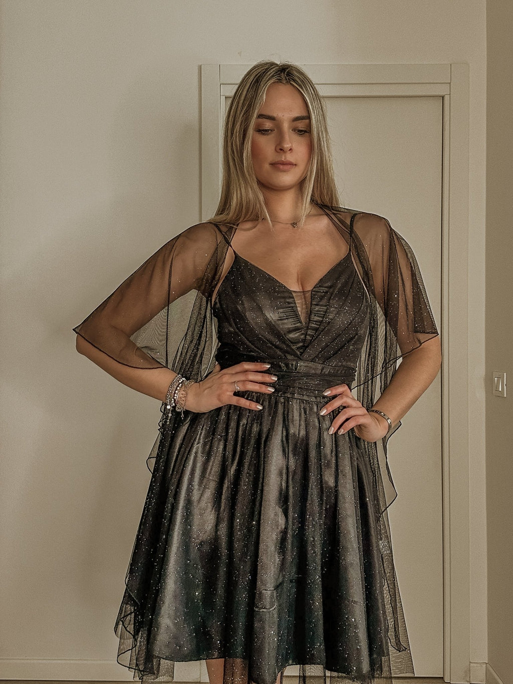 Coprispalla velato con brillanti - Follie by Alice