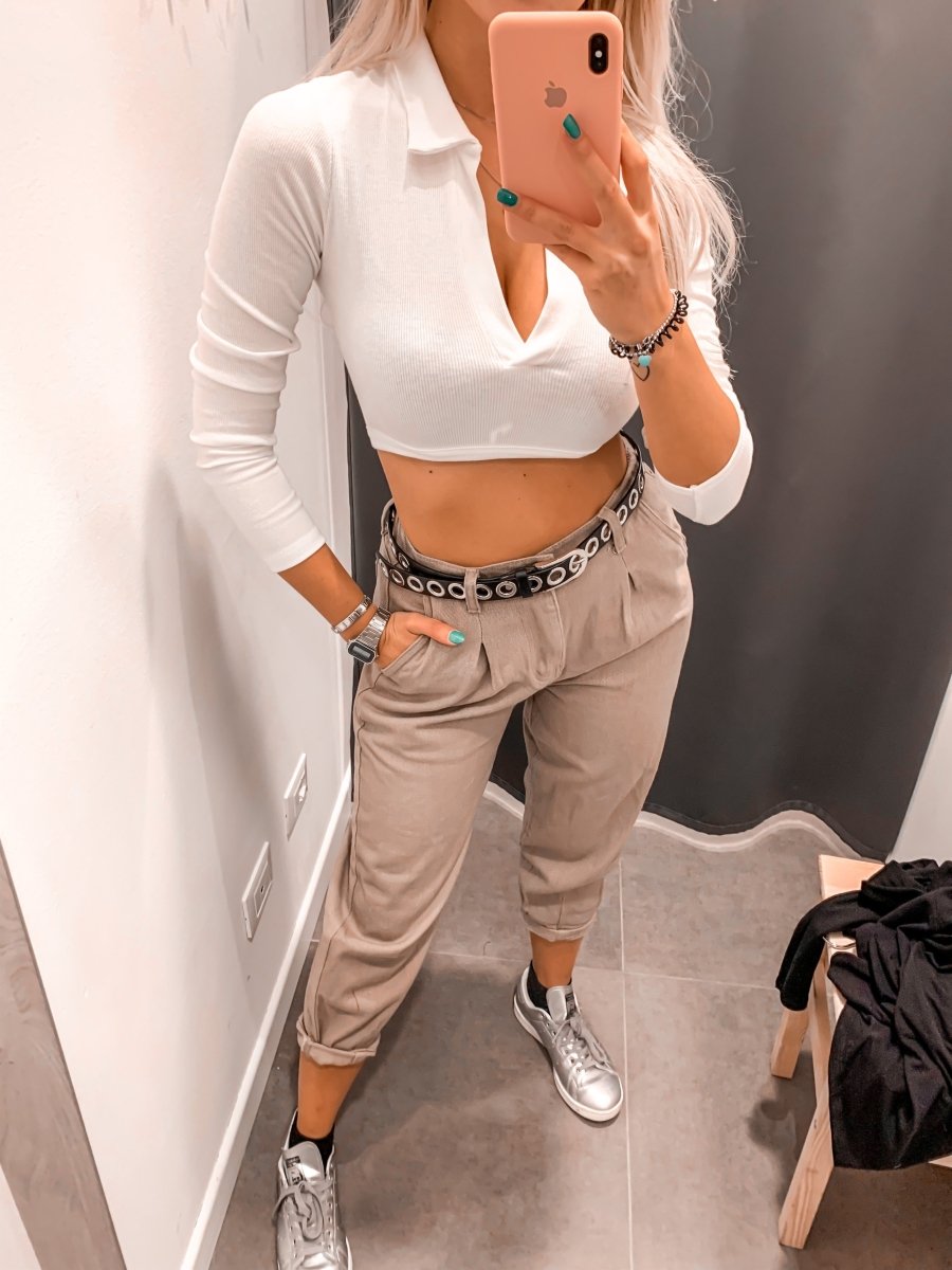 Crop top bianco - Follie by Alice