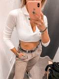 Crop top bianco - Follie by Alice