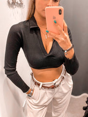 Crop top nero - Follie by Alice