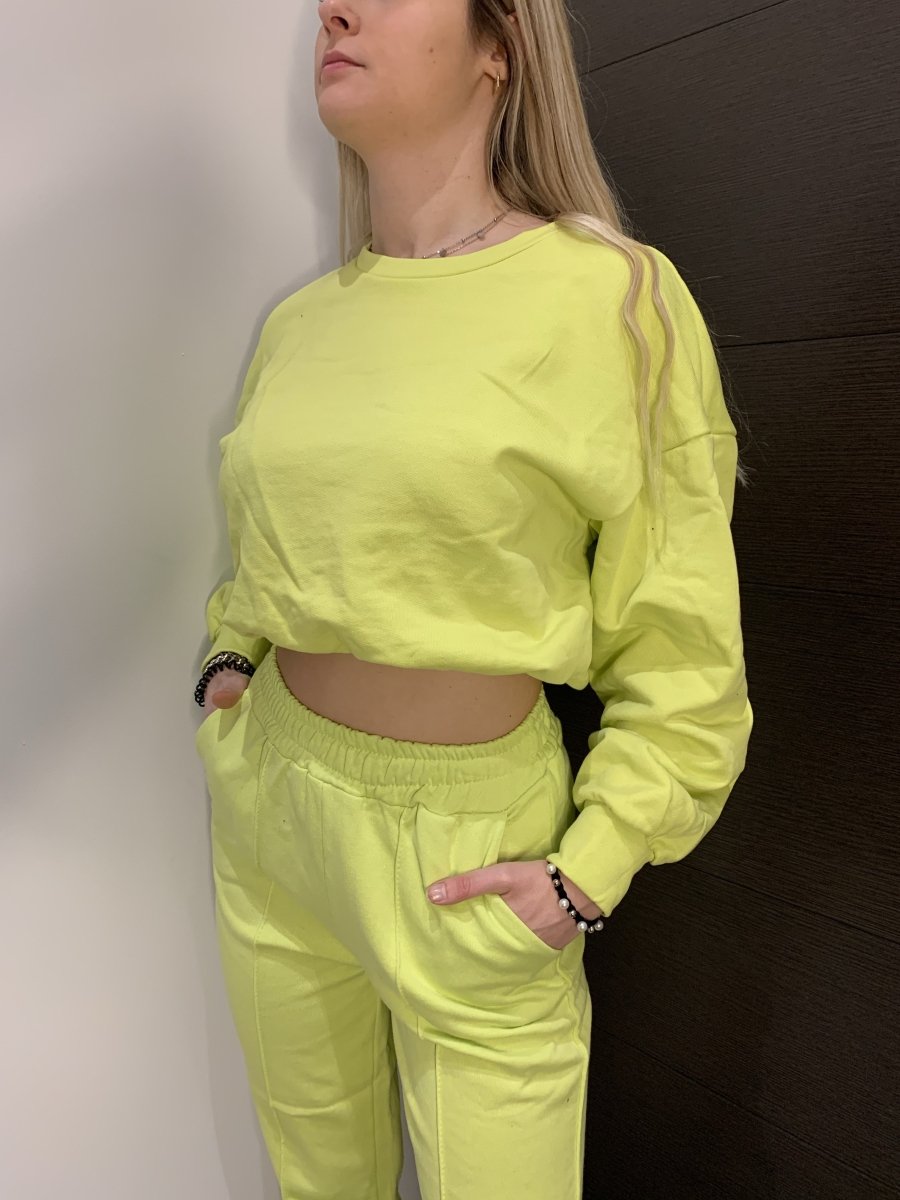 Felpa crop lime – alternate