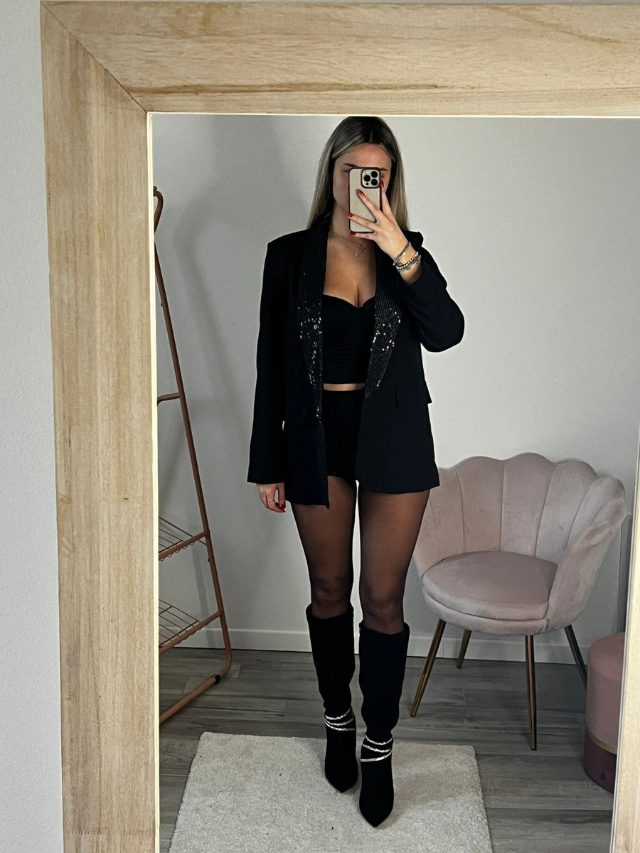 Giacca nera con paillettes – alternate