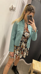 Giacchino scamosciato color menta - Follie by Alice